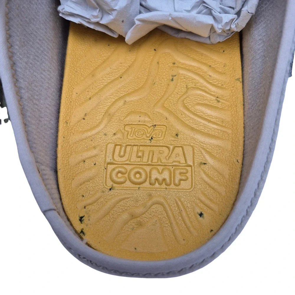 Teva ReEmber Terrain Slip On Quilted Light Sage Green Mules Shoes Men's Size 12